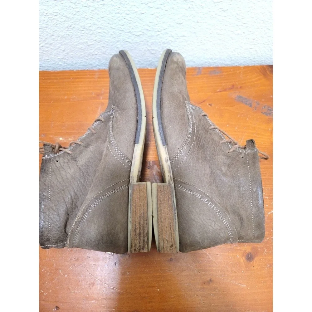 Josef Seibel Ankle Boots Men's 41 Brown‎ Pebbled Leather Lace Up Chukka Boot